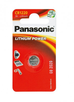 Baterie Panasonic CR1220 3V litiu CR-1220L/1BP set 1 buc. foto