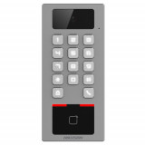 Terminal control acces si interfon cu tastatura si cititor card, rezolutie 2MP, Wi-Fi, RS485, Alarma - Hikvision - DS-K1T502DBWX-C SafetyGuard Surveil