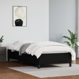VidaXL Cadru de pat, negru, 90x200 cm, piele ecologică