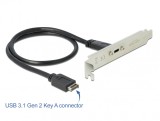 Bracket cu 1 x USB-C 20V/3A, Delock 89936