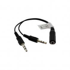 3.5mm Mic + Headphone 2x Male naar Female Audio Ad foto