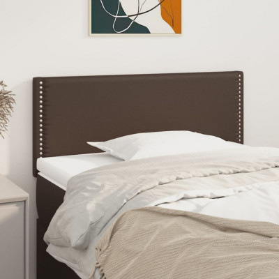 vidaXL Tăblie de pat, maro, 100x5x78/88 cm, piele ecologică foto