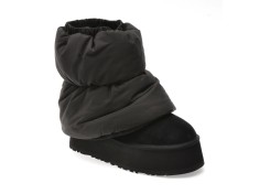 Ghete UGG negre, CLASSIC NOVELTY, din material textil