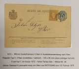 Romania 1876 - Carte postala circulata BOTOSANI-VIENA