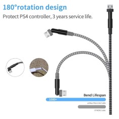 Set 2 cabluri de &icirc;ncărcare microUSB, lungime 3m, nylon, multicolor