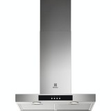 Hota semineu LFT426X, 600 mc/h, 1 motor, 3 viteze, filtru aluminiu, filtru de carbon inclus, 60 cm, inox/front sticla, Electrolux