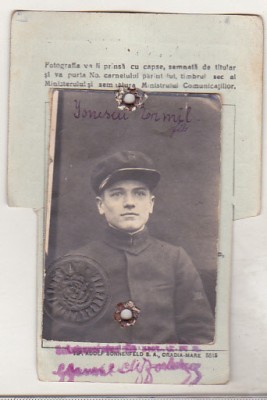 bnk div CFR - Carnet de identitate - 1927 foto