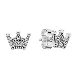 Cumpara ieftin Cercei argint 925, JW910, model coroana, placati cu rodiu