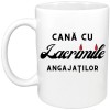 Cana alba personalizata &quot;Cana cu lacrimile angajatilor&quot;, INOVATIX&reg;. 330ml, Oem