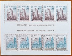 MONACO-1977-&#039;&#039;EU-CEPT.-serie 2val in BLOCde 10val&#039;&#039;(YV. 13=50e!!!. )-MNH NESTAMP. -Calitate EXTRA