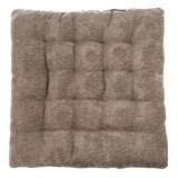 Pernă decorativă pătrată pentru scaun, maro, 40x40 cm, textil moale, model reliefat, CMCLASS
