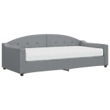 Cumpara ieftin Pat de zi cu saltea, gri deschis, 90x200 cm, textil