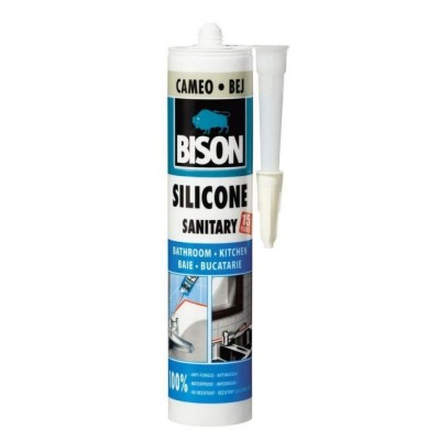 Silicon sanitar, bej, Bison, interior / exterior, 280 ml foto