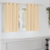 Perdele cu perdele 2 pcs Crem 140 x 140 cm Poliester