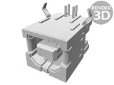 Conector USB B soclu THT 90&deg; aurit TE Connectivity