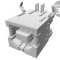 Conector USB B soclu THT 90&deg; aurit TE Connectivity
