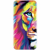 Husa silicon pentru Apple Iphone 8, Colorfull Lion 002