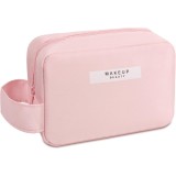 Portfard, Flippy, cu Maner, Material Impermeabil, pentru Cosmetice, 16 x 11 x 7 cm, Roz