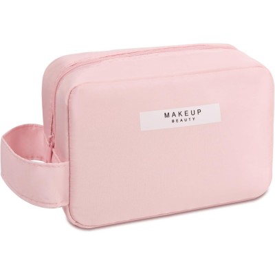 Portfard, Flippy, cu Maner, Material Impermeabil, pentru Cosmetice, 16 x 11 x 7 cm, Roz foto