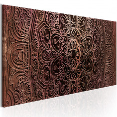 Tablou canvas - Mandala: Amber Silence - 120x40 cm foto
