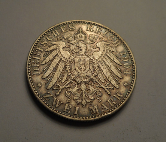 Germania 2 Marci Mark 1904 E Saxonia Tiraj Mic