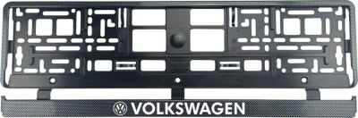 Set 2 bucati, suport numar inmatriculare carbon VW foto