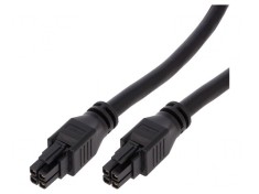 Cablu Mega-Fit mamă 4 pini 1m 15A PVC aurit