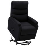 vidaXL Fotoliu cu ridicare, negru, material textil