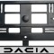 Set 2 bucati, suport numar inmatriculare Dacia