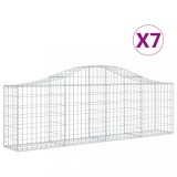 Cumpara ieftin Cosuri gabion arcuite 7 buc, 200x30x60/80 cm, fier galvanizat