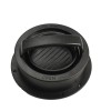 Formă dublă pentru hamburgeri 3 &icirc;n 1 eMazing: compactă și eficientă, cu m&acirc;ner și funcție antiaderentă, dimensiuni 13x13x7 cm, culoare neagră