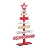 Decorațiune de Crăciun, Brad din Lemn, Mesaje, 27 cm, Multicolor, Oem