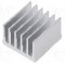 Radiator extrudat, aluminiu, 37.5mm x 36.8mm, naturala, FISCHER ELEKTRONIK - SK 657 37,5 AL