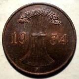 E.291 GERMANIA 1 REICHSPFENNIG 1934 A XF/AUNC, Europa, Bronz