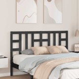 VidaXL Tăblie de pat, negru, 146x4x100 cm, lemn masiv de pin 817844