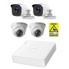 Kit supraveghere Hikvision 2 camere exterior 2 MP IR 20m, 2 camere analog de interior 2MP IR 20m, DVR 4 canale 2MP SafetyGuard Surveillance