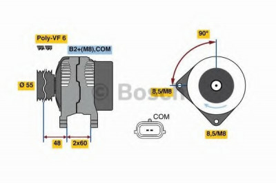 Generator / Alternator RENAULT MEGANE III Hatchback (BZ0) (2008 - 2016) BOSCH 0 986 080 410 foto