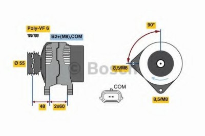 Generator / Alternator DACIA LODGY (2012 - 2016) BOSCH 0 986 080 410 foto