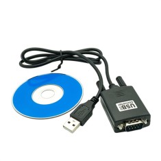 ADAPTOR USB SPACER, USB 2.0 (T) la Serial DB9M (9-pin)(RS232)(T), cu cablu 30cm, negru, &quot;SPA-USB-RS232&quot; (timbru verde 0.08 lei)