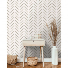 DUTCH WALLCOVERINGS Tapet „Chevron”, gri taupe