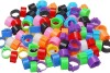 Set 100 Inele Pasari 8mm Plastic Multicolor Universal Identificare Ornamente Colivie