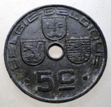 7.285 BELGIA WWII 5 CENTIMES 1942, Europa, Zinc