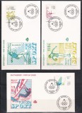 Germania 1984 - J. O. - Los Angeles, SUA, 6 FDC-uri, Set complet 2 serii, 2 Poze, Stampilat