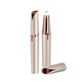 Trimmer facial, flippy, pentru sprancene, incarcare usb, 1.5 x 13 cm, din abs, sampanie
