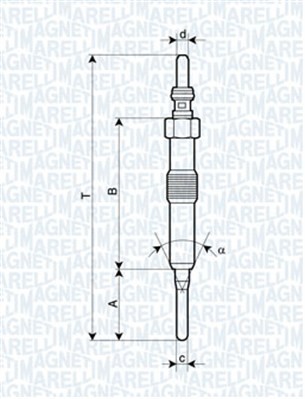 MAGNETI MARELLI 062900089304 Bujie incandescenta foto