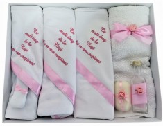 Trusou Botez 7 piese roz-rose - Rose foto
