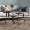 Set de 3 mese laterale, gri, MDF și fier