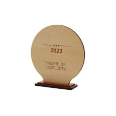 Placheta de premiere rotunda din lemn