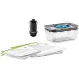 Set accesorii blender de mana ErgoMixx Bosch cu vacuum: pompa vacuum, casoleta pt vacuumare, 3 pungi mici si 3 pungi mari vacuum