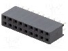 Conector 18 pini, seria {{Serie conector}}, pas pini 2.54mm, CONNFLY - DS1023-2*9S21